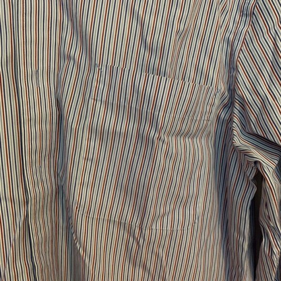 Tommy Hilfiger Mens Pinstripe Button Down Dress Shirt Slim Fit 16 34-35 - Picture 2 of 3